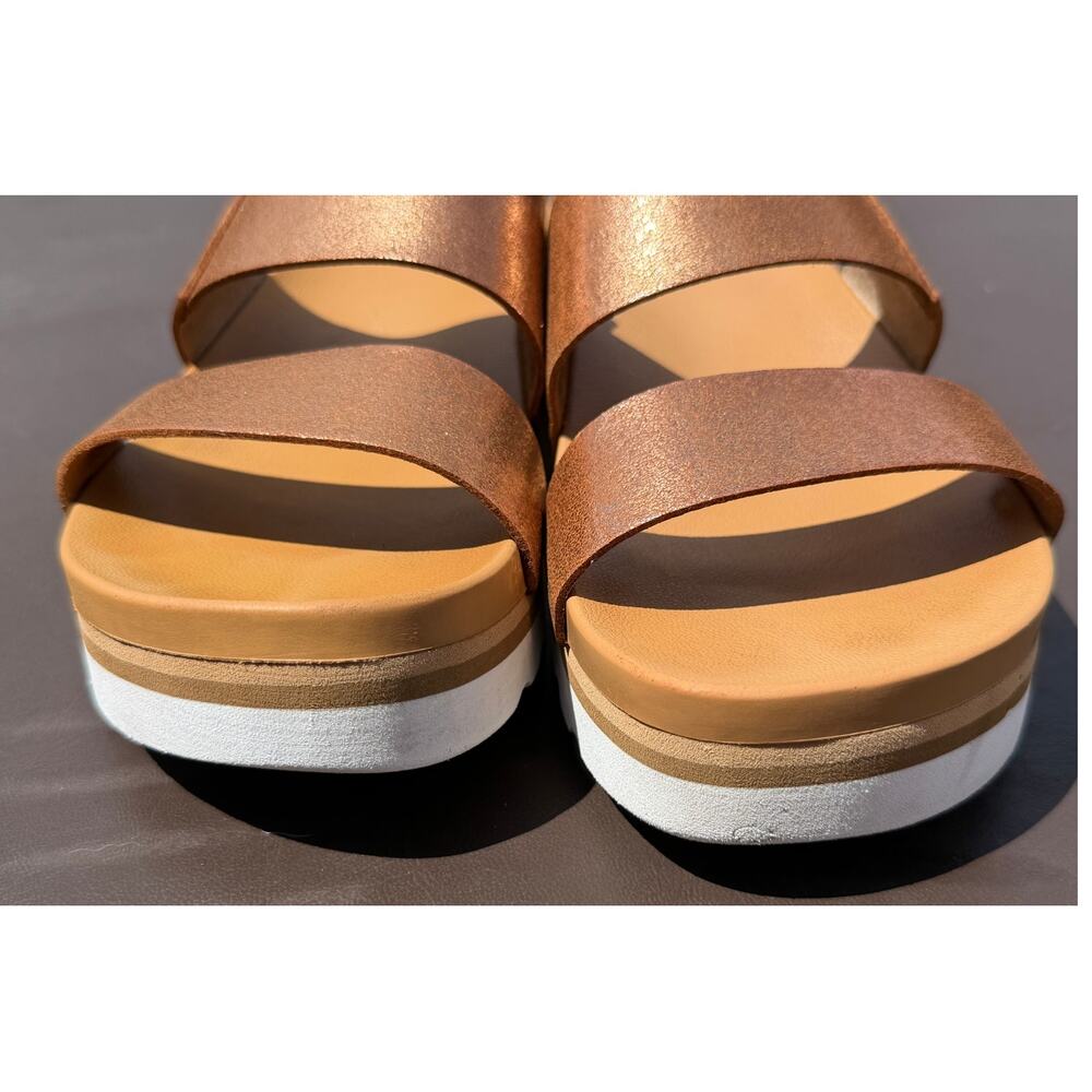 REEF Cushion Bounce Vista Hi Wedge Sandal Slide Metallic Copper Size 8 - Picture 3 of 10